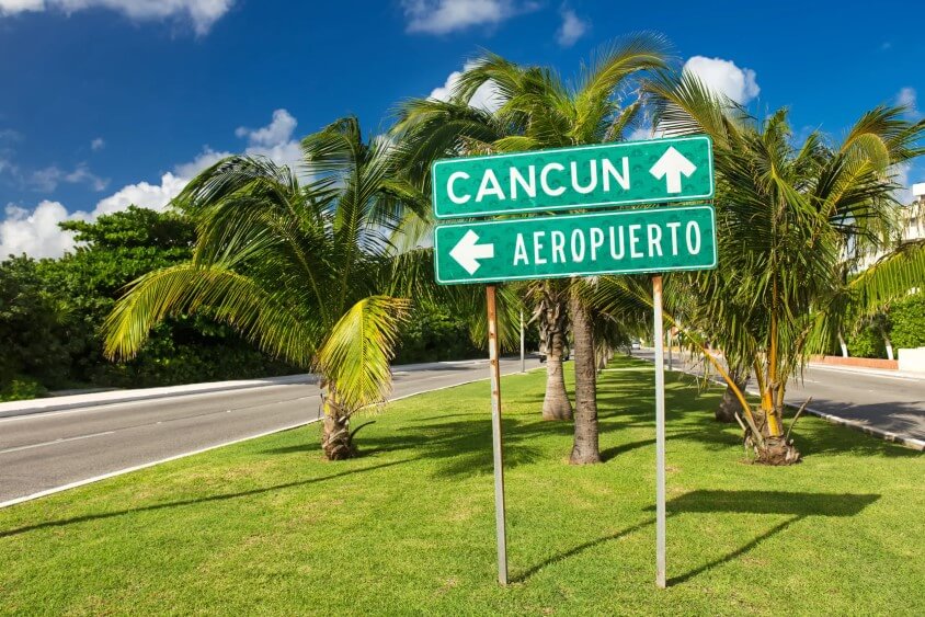 Mexiko Reiseroute - Flughafen Cancun