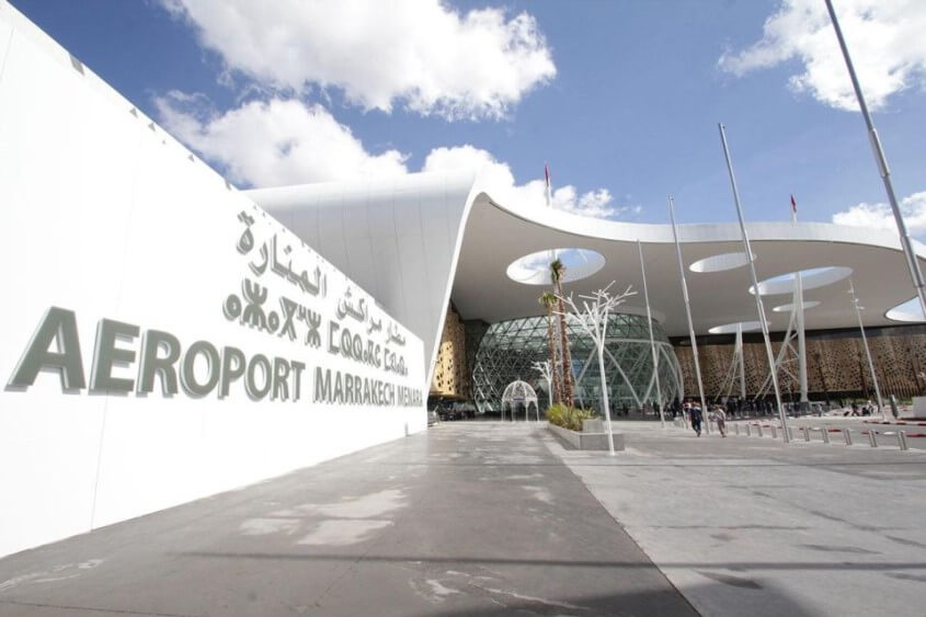 Reiseroute durch Marokko - Flughafen Marrakesch