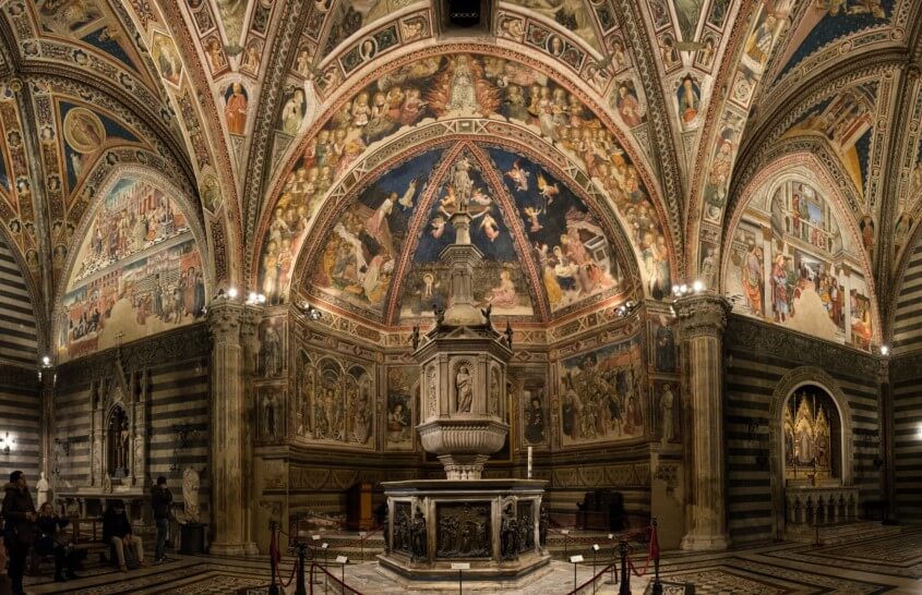 Das Baptisterium San Giovanni Battista in Siena